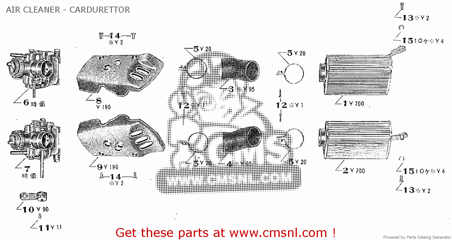 AIR CLEANER - CARDURETTOR TA250 TWIN ACE 1960