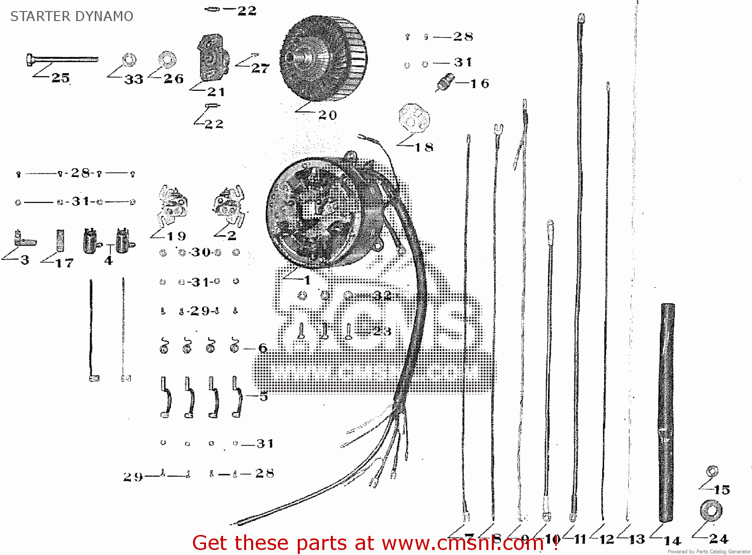 STARTER DYNAMO TA250 TWIN ACE 1960