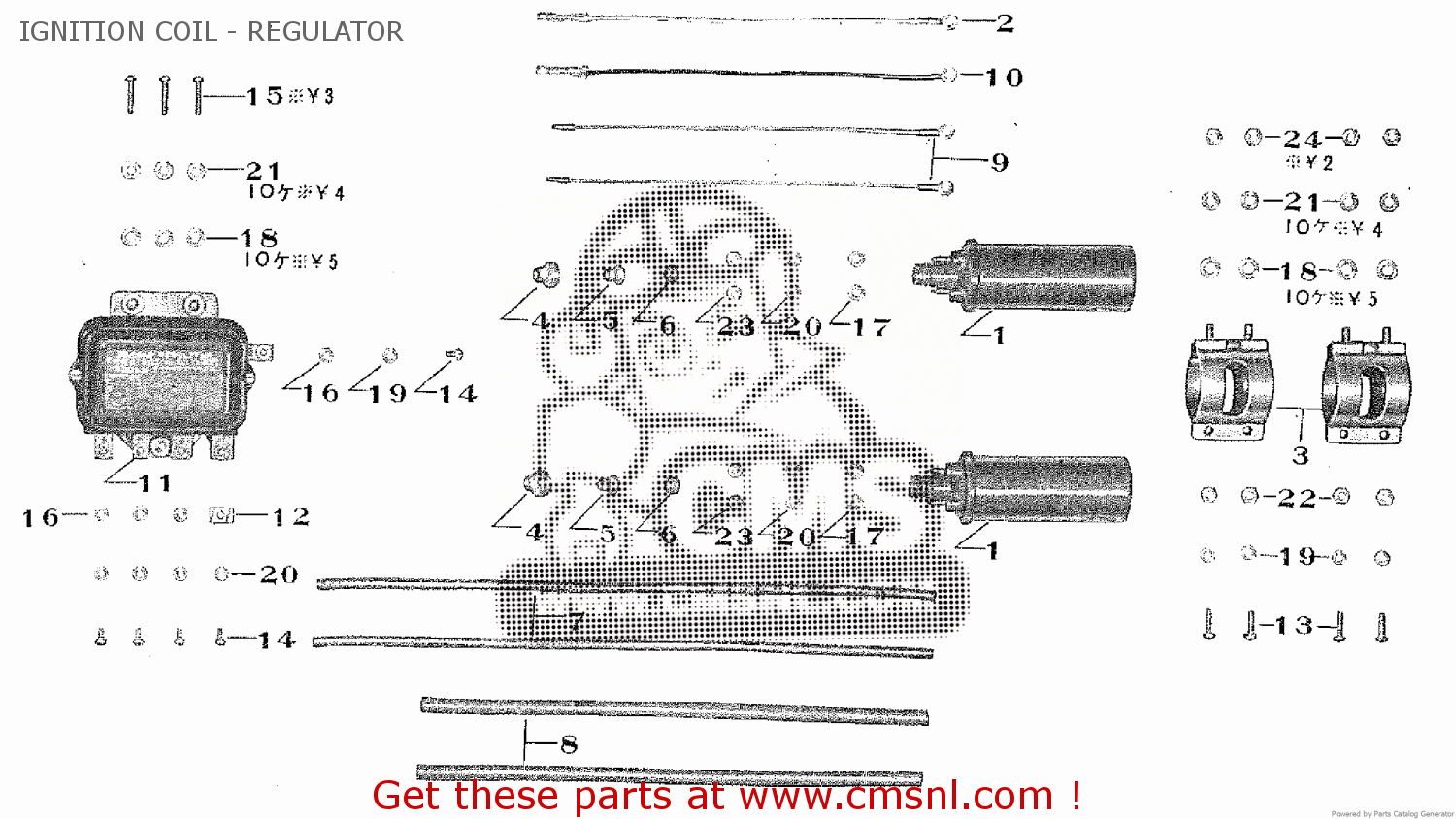 IGNITION COIL - REGULATOR TA250 TWIN ACE 1960