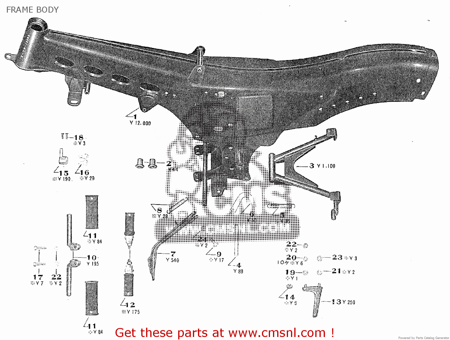 FRAME BODY TA250 TWIN ACE 1960