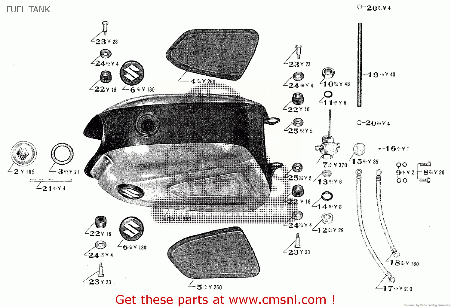 FUEL TANK TA250 TWIN ACE 1960