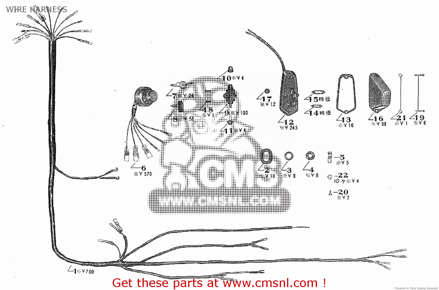 WIRE HARNESS TA250 TWIN ACE 1960