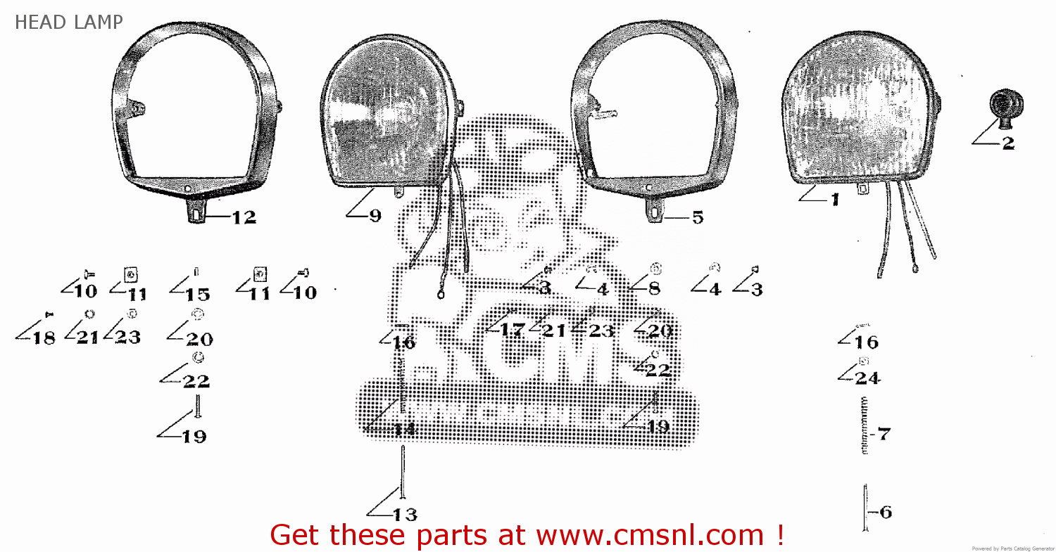 HEAD LAMP TA250 TWIN ACE 1960