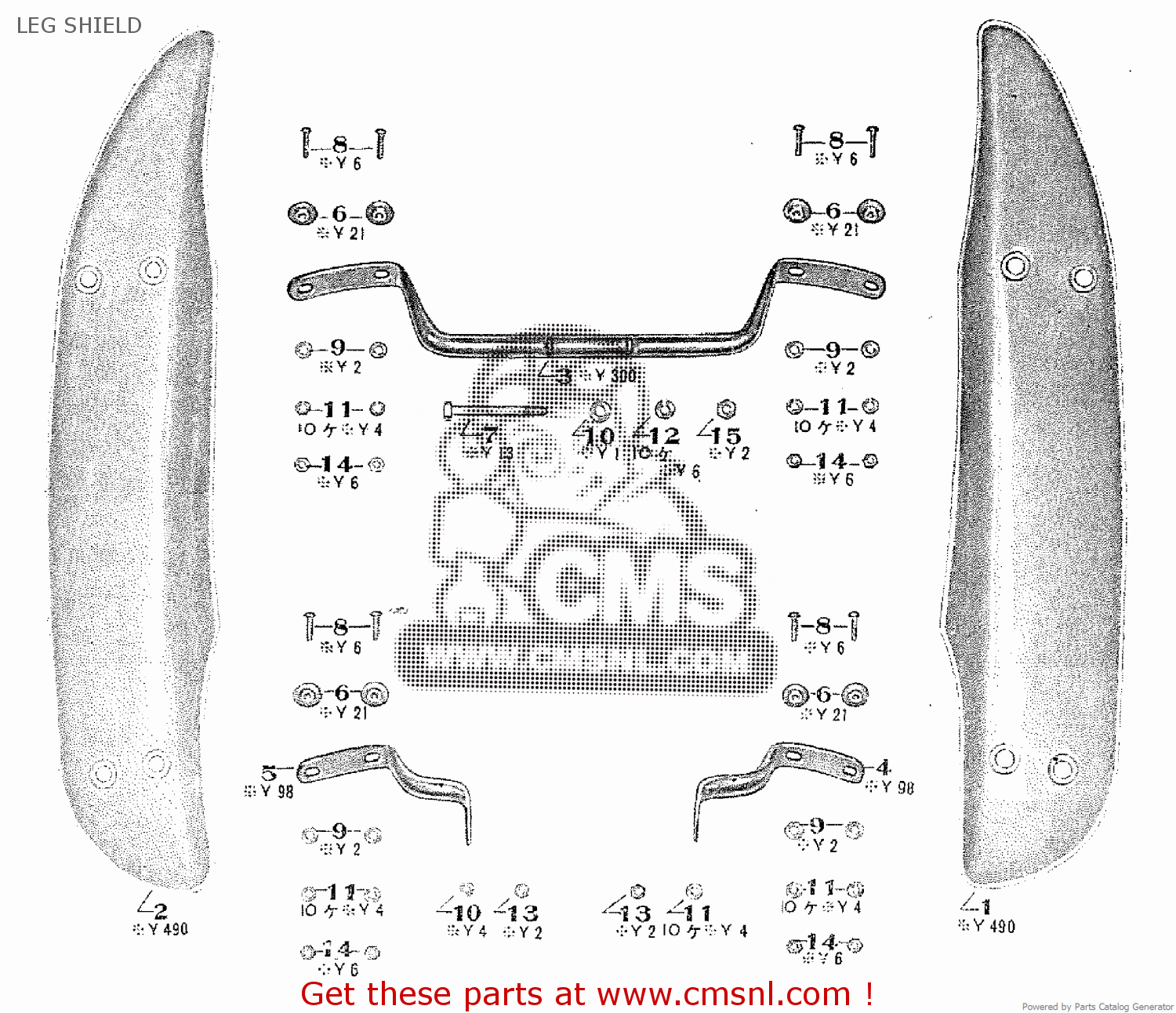 LEG SHIELD TA250 TWIN ACE 1960