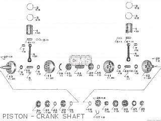 PISTON - CRANK SHAFT - TA250 TWIN ACE 1960