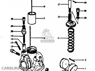 Suzuki TC100 1973 K USA E03 CARBURETOR