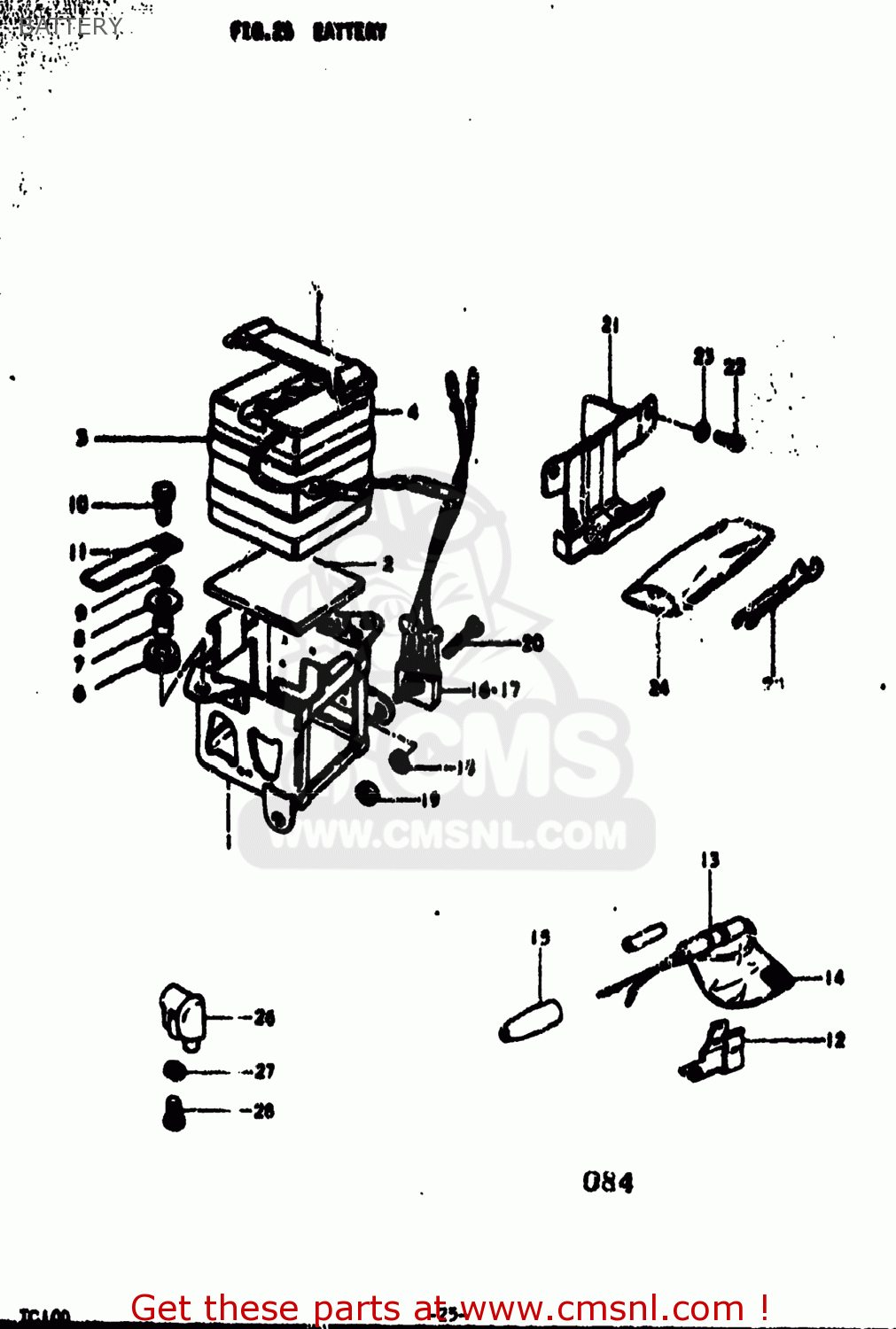 BATTERY TC100 1974 (L) USA (E03)