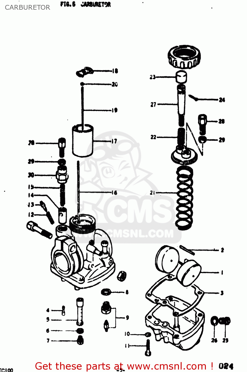 CARBURETOR TC100 1974 (L) USA (E03)