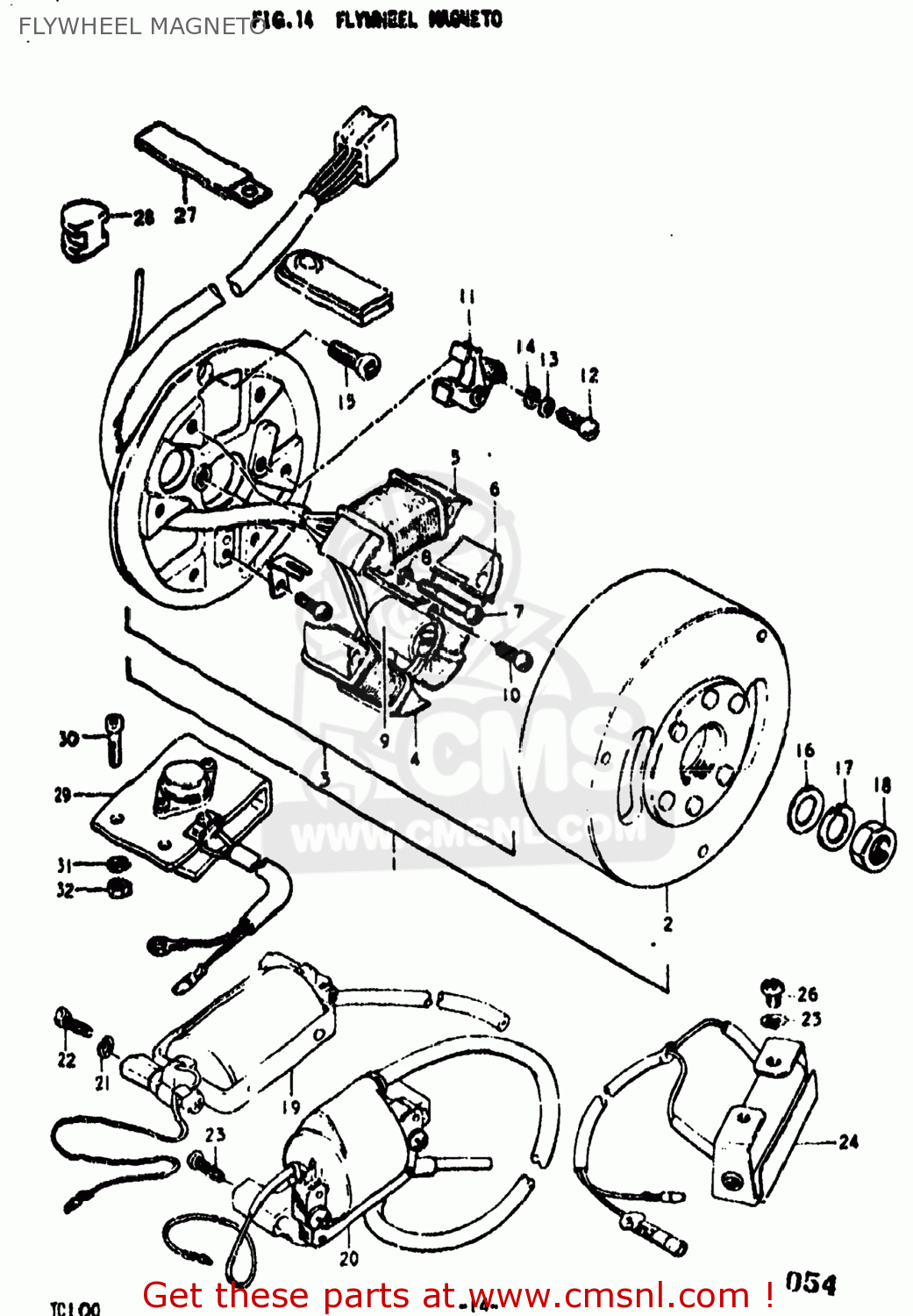 FLYWHEEL MAGNETO TC100 1974 (L) USA (E03)