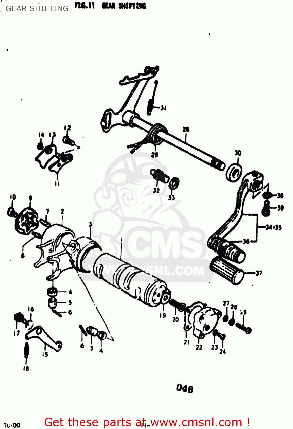 GEAR SHIFTING TC100 1974 (L) USA (E03)