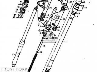 FRONT FORK - TC100 1974 (L) USA (E03)