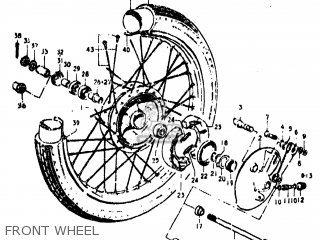 FRONT WHEEL - TC100 1974 (L) USA (E03)