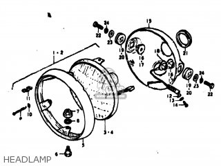 HEADLAMP - TC100 1975 (M) USA (E03)