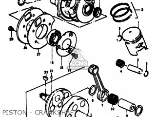 PISTON - CRANKSHAFT - TC100 1975 (M) USA (E03)