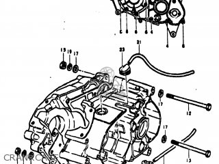Suzuki TC100 1976 A USA E03 CRANKCASE