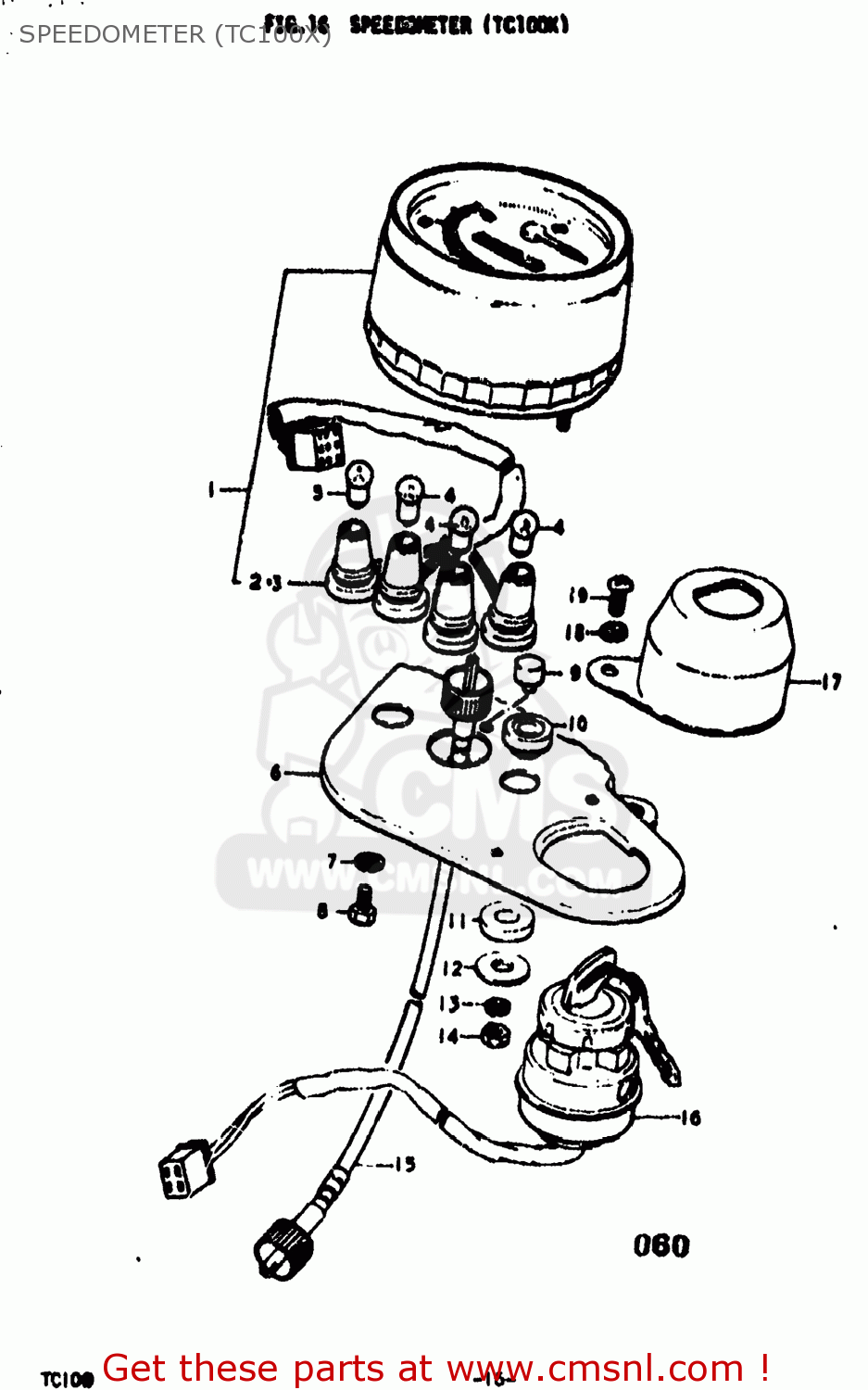 SPEEDOMETER (TC100X) TC100 1976 (A) USA (E03)