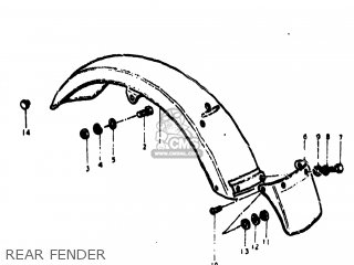 REAR FENDER - TC100 1976 (A) USA (E03)