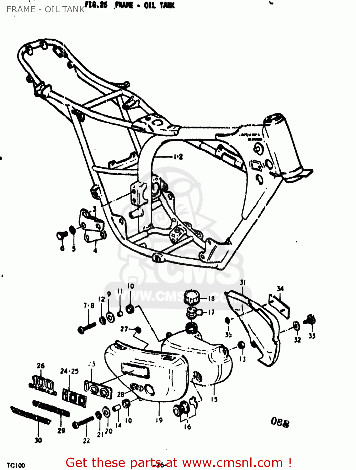 FRAME - OIL TANK TC100 1977 (B) USA (E03)