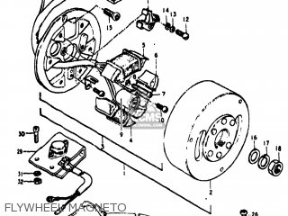 FLYWHEEL MAGNETO - TC100 1977 (B) USA (E03)