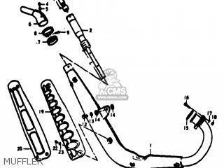 MUFFLER - TC100 1977 (B) USA (E03)