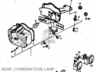 REAR COMBINATION LAMP - TC100 1977 (B) USA (E03)