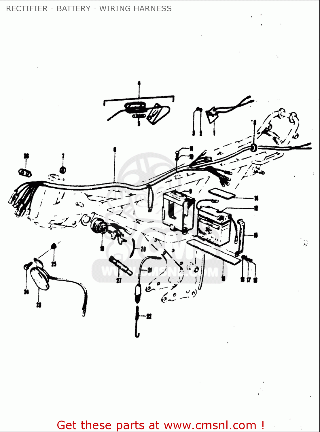 Suzuki Tc120 1971 (r) Usa (e03) Rectifier - Battery ... simple starter wiring diagram 