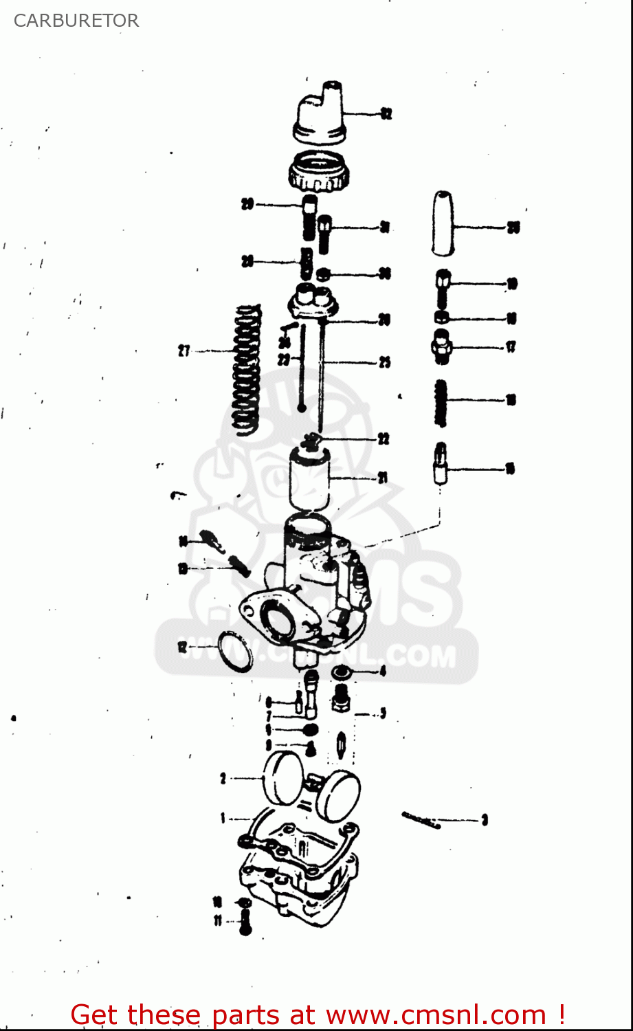 CARBURETOR TC120 1971 (R) USA (E03)