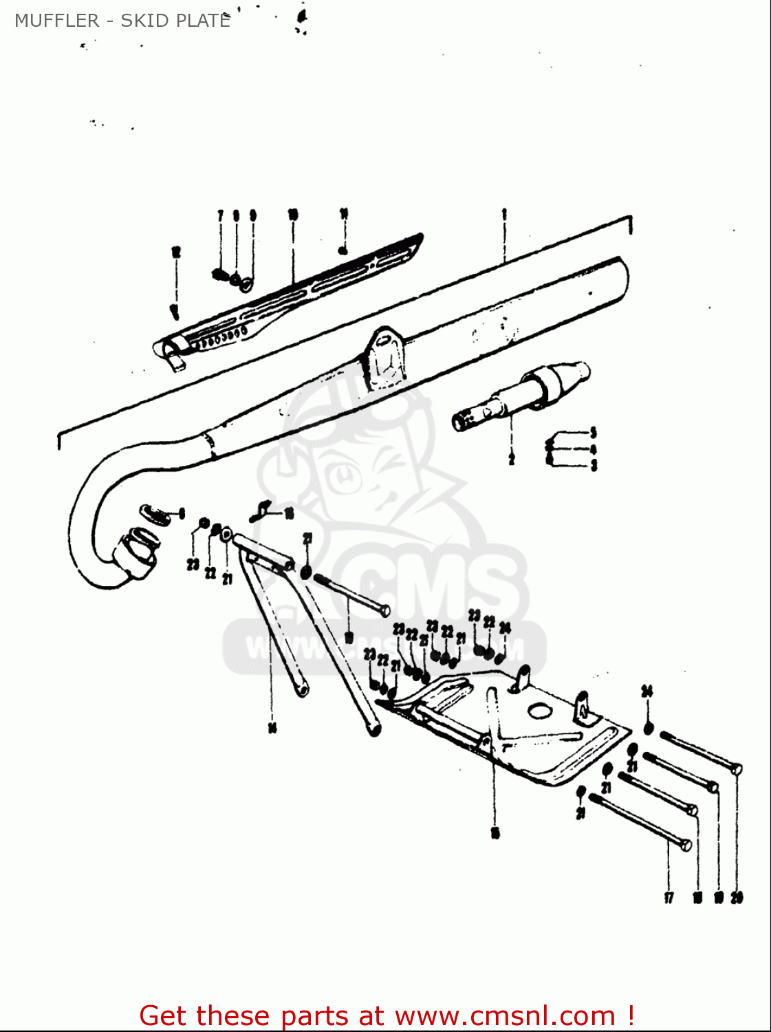 MUFFLER - SKID PLATE TC120 1971 (R) USA (E03)