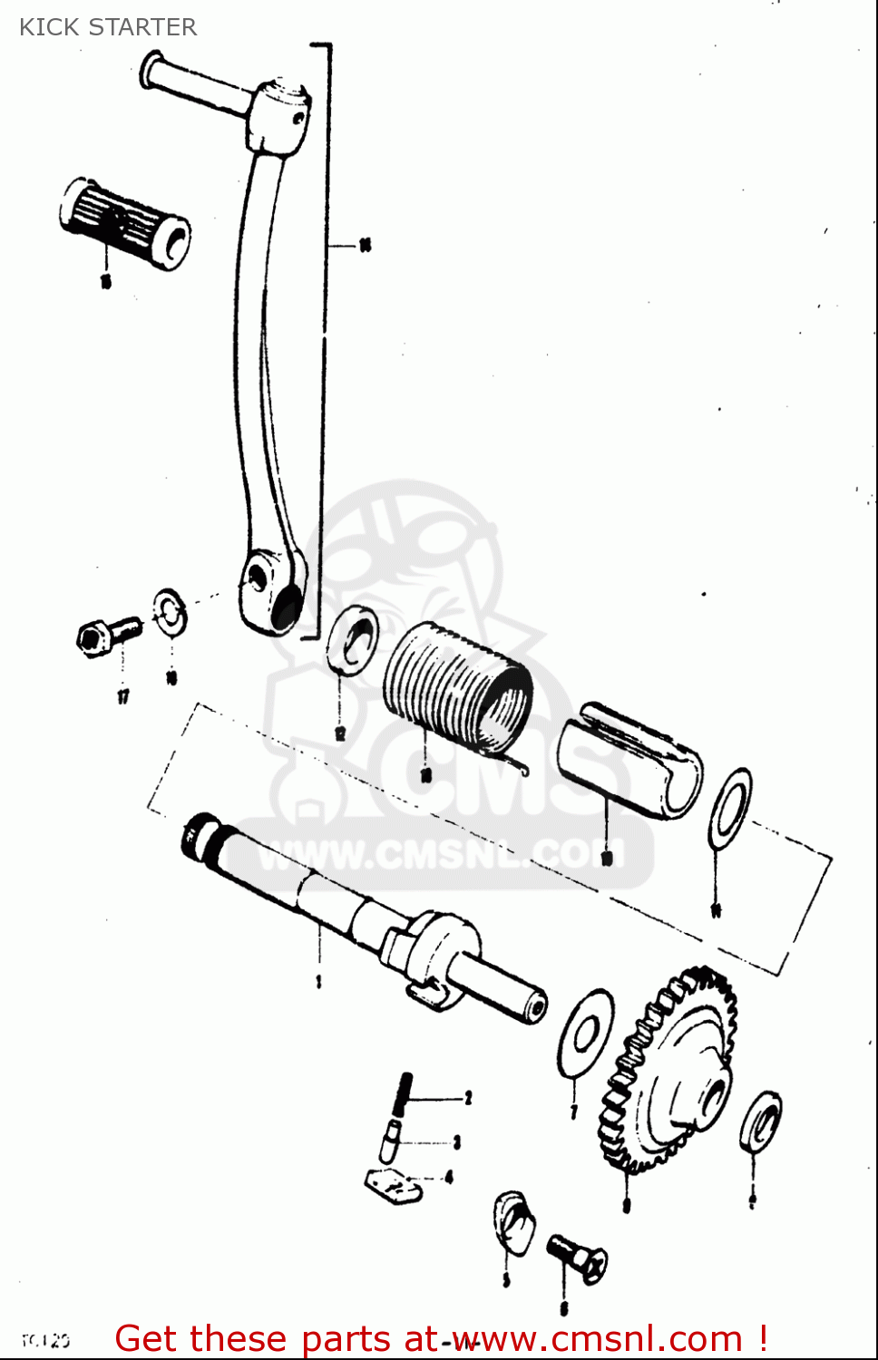 KICK STARTER TC120 1971 (R) USA (E03)