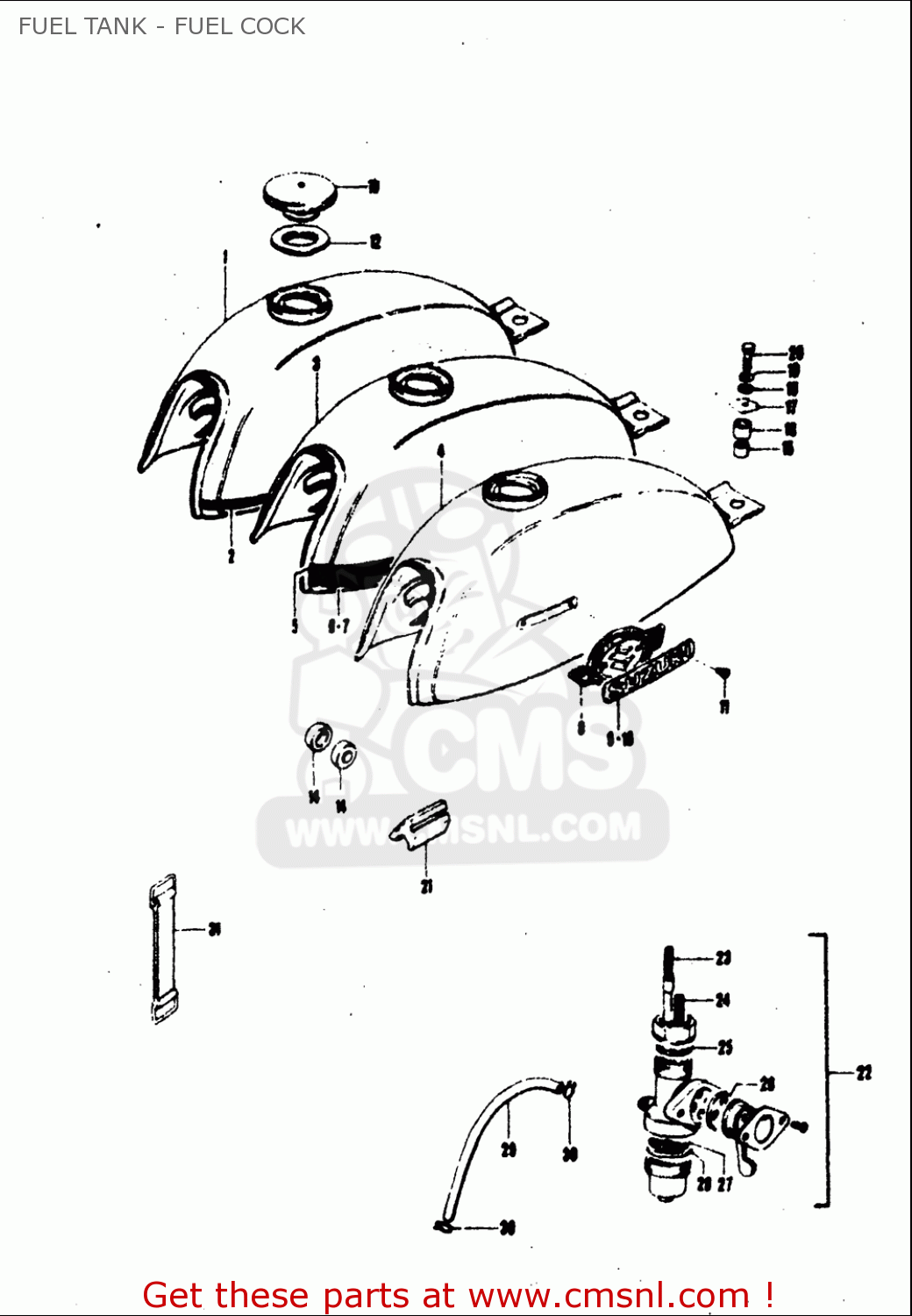FUEL TANK - FUEL COCK TC120 1971 (R) USA (E03)