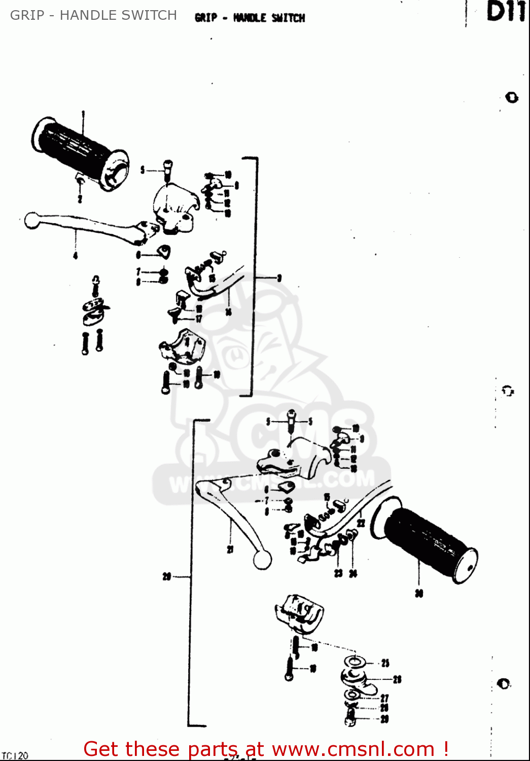 GRIP - HANDLE SWITCH TC120 1971 (R) USA (E03)