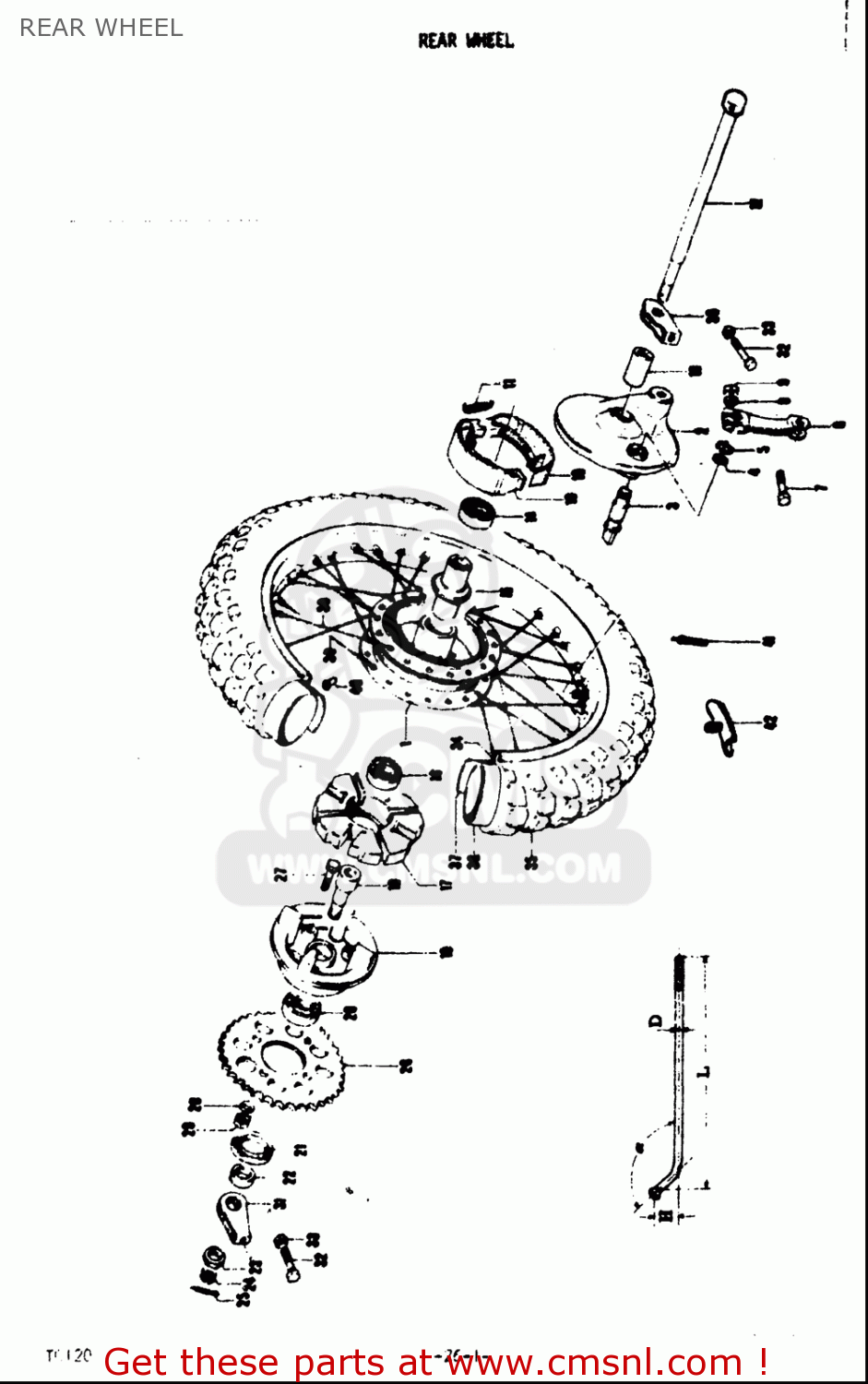REAR WHEEL TC120 1971 (R) USA (E03)