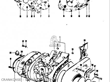 CRANKCASE - CRANKCASE COVER - TC120 1971 (R) USA (E03)