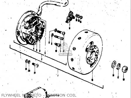 FLYWHEEL MAGNETO - IGNITION COIL - TC120 1971 (R) USA (E03)