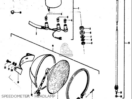 SPEEDOMETER - HEADLAMP - TC120 1971 (R) USA (E03)