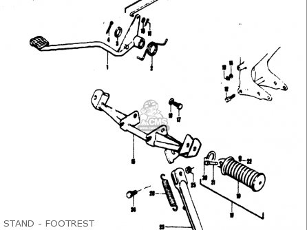 STAND - FOOTREST - TC120 1971 (R) USA (E03)