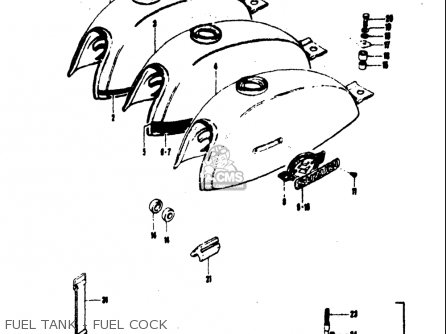 FUEL TANK - FUEL COCK - TC120 1971 (R) USA (E03)