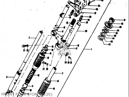 FRONT FORK (FOR TC120) - TC120 1971 (R) USA (E03)