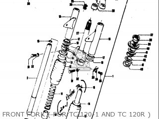 FRONT FORK ( FOR TC 120-1 AND TC 120R ) - TC120 1971 (R) USA (E03)