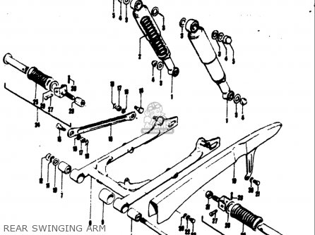 REAR SWINGING ARM - TC120 1971 (R) USA (E03)