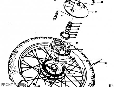 FRONT WHEEL - TC120 1971 (R) USA (E03)