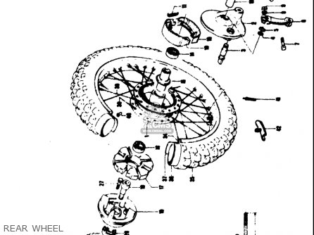 REAR WHEEL - TC120 1971 (R) USA (E03)