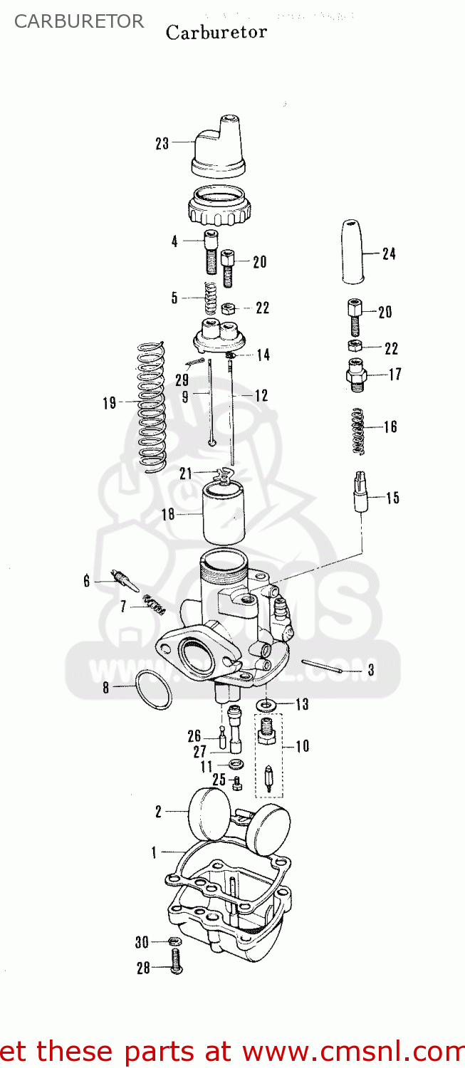 CARBURETOR TC120 CAT 1969 GENERAL EXPORT (E01) MPH