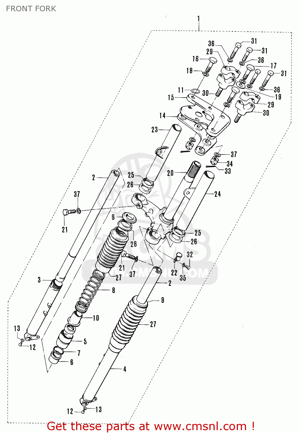 FRONT FORK TC120 CAT 1969 GENERAL EXPORT (E01) MPH