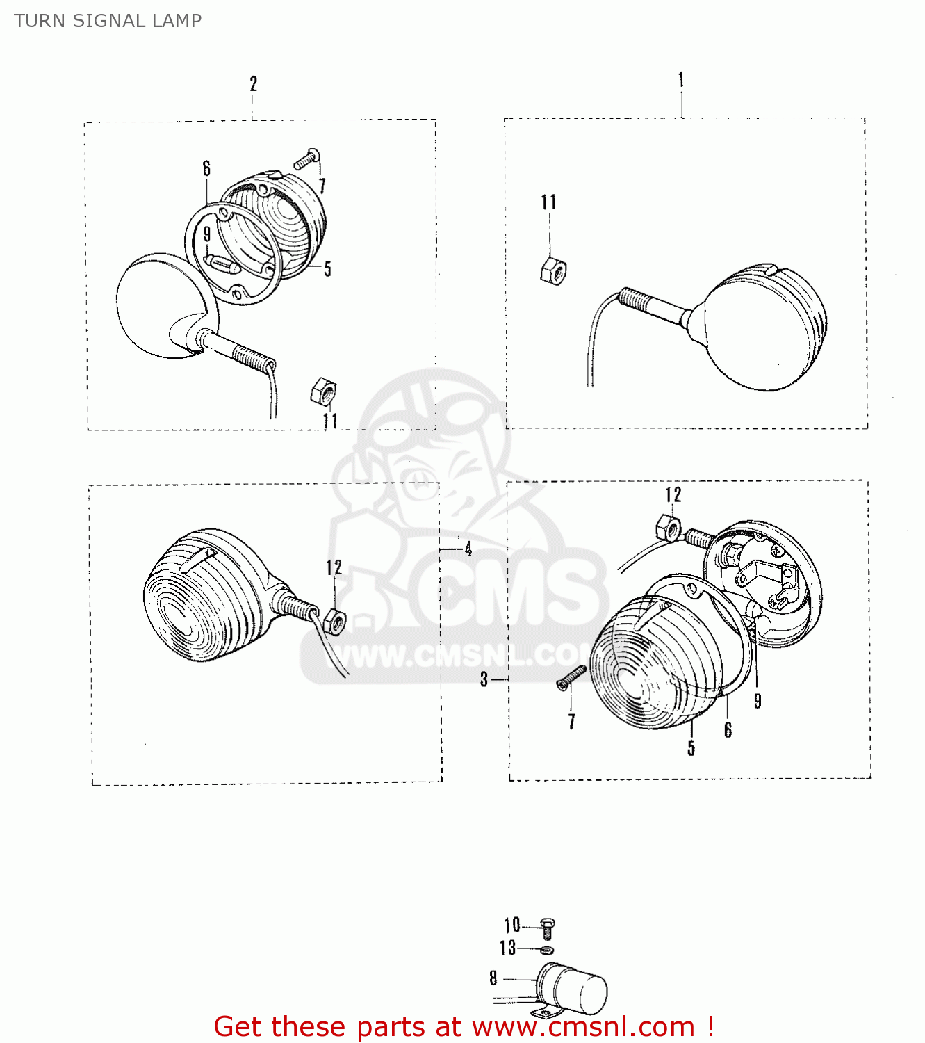 TURN SIGNAL LAMP TC120 CAT 1969 GENERAL EXPORT (E01) MPH