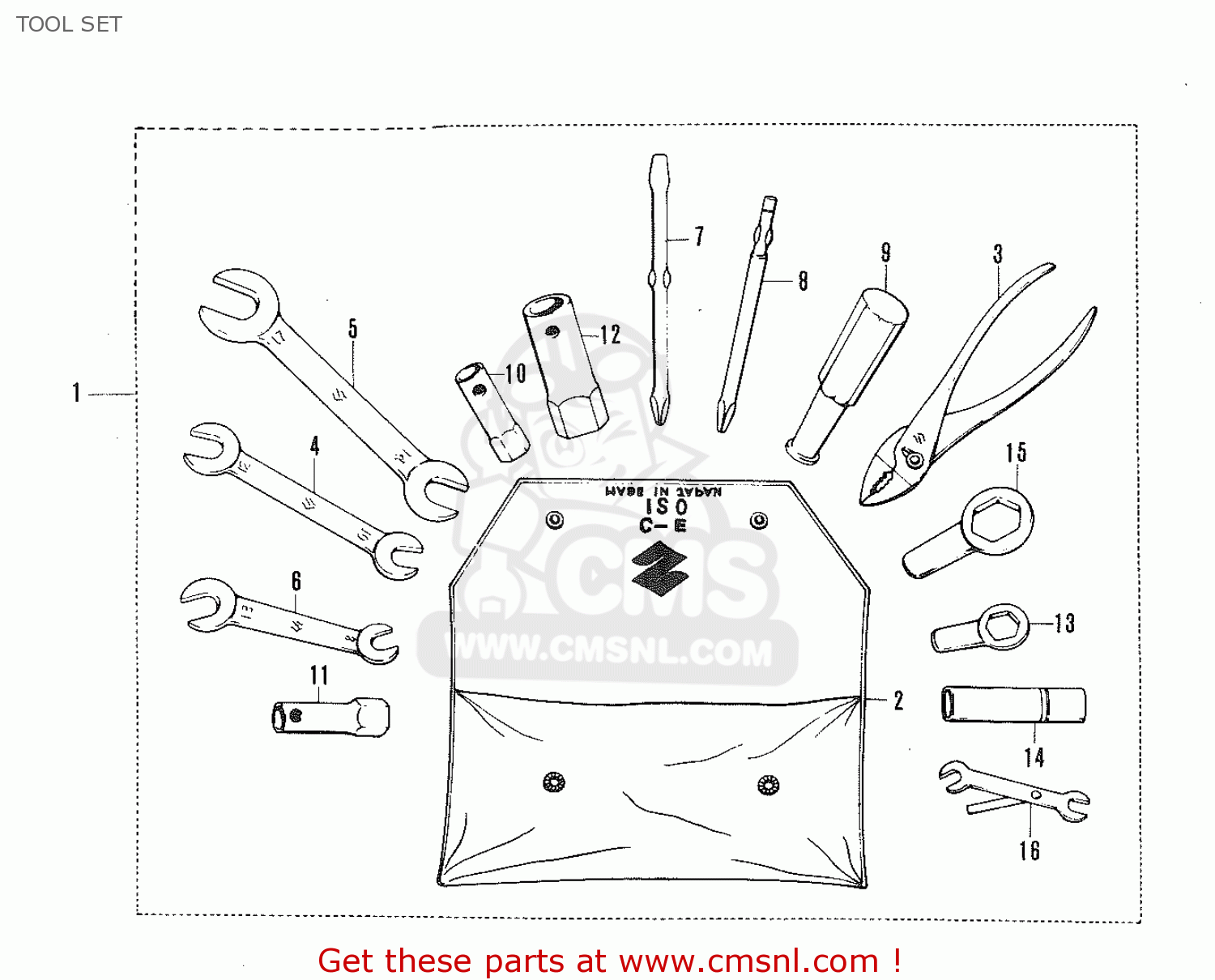TOOL SET TC120 CAT 1969 GENERAL EXPORT (E01) MPH