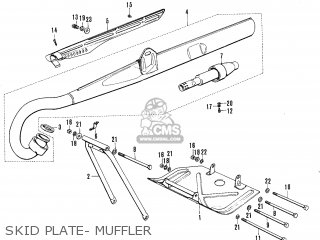 SKID PLATE- MUFFLER - TC120 CAT 1969 GENERAL EXPORT (E01) MPH