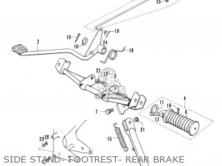 SIDE STAND- FOOTREST- REAR BRAKE - TC120 CAT 1969 GENERAL EXPORT (E01) MPH