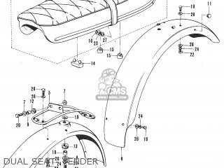 DUAL SEAT- FENDER - TC120 CAT 1969 GENERAL EXPORT (E01) MPH