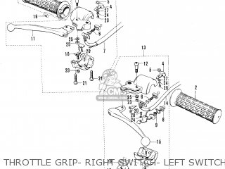 THROTTLE GRIP- RIGHT SWITCH- LEFT SWITCH - TC120 CAT 1969 GENERAL EXPORT (E01) MPH